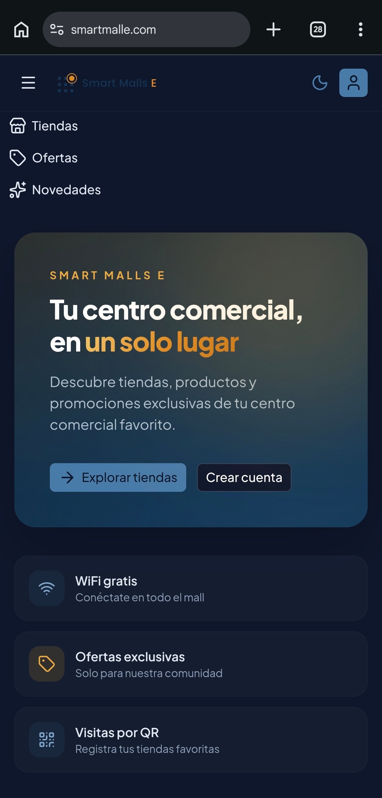 Portal m&oacute;vil de Smart Mall Ecosystem
