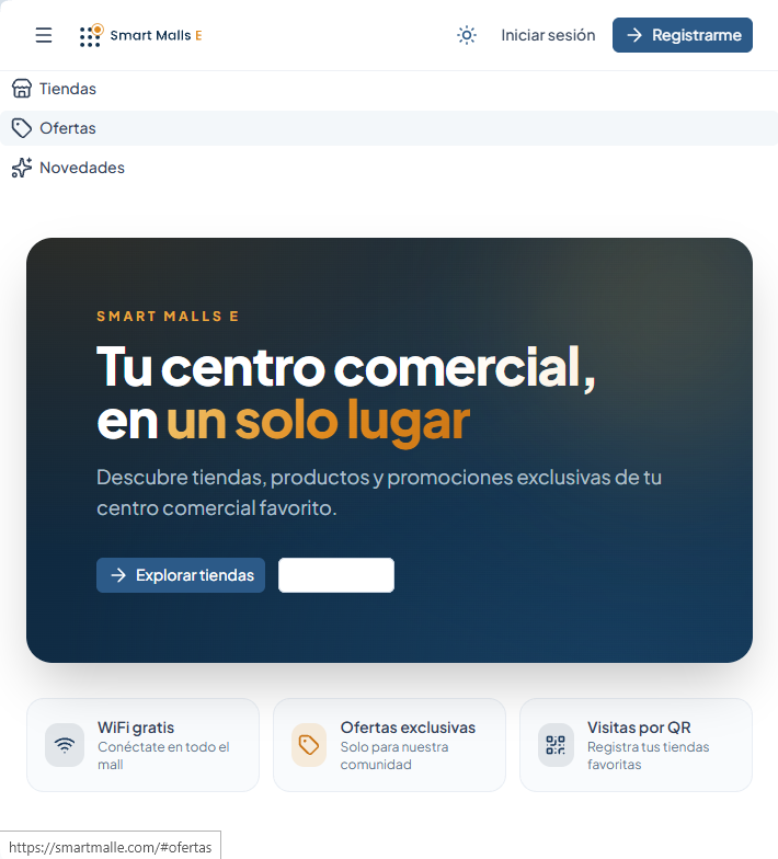 Portal de local comercial en Smart Mall Ecosystem